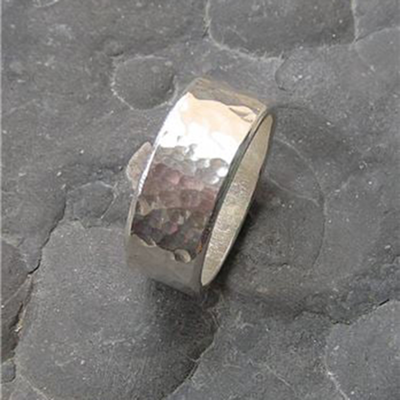 Order Silver hammered ring
