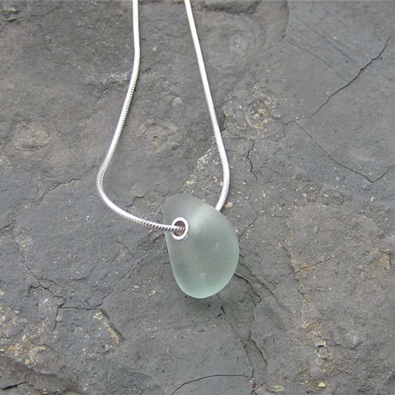 Order Silver seaglass pendant