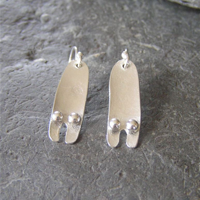 Rockpool Collection - Silver seaweed earrings