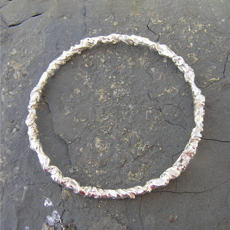 Melted wire bangle