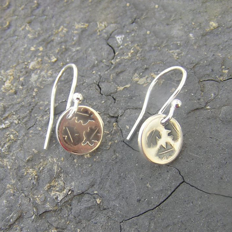 Oak leaf earrings