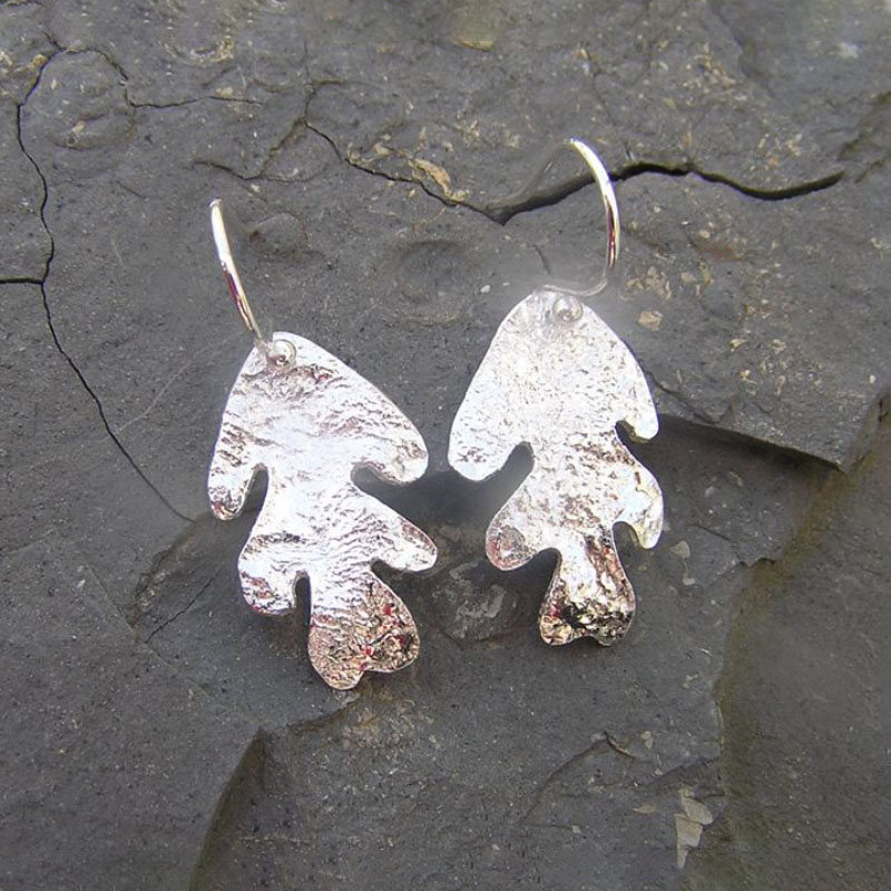 Oak leaf earrings